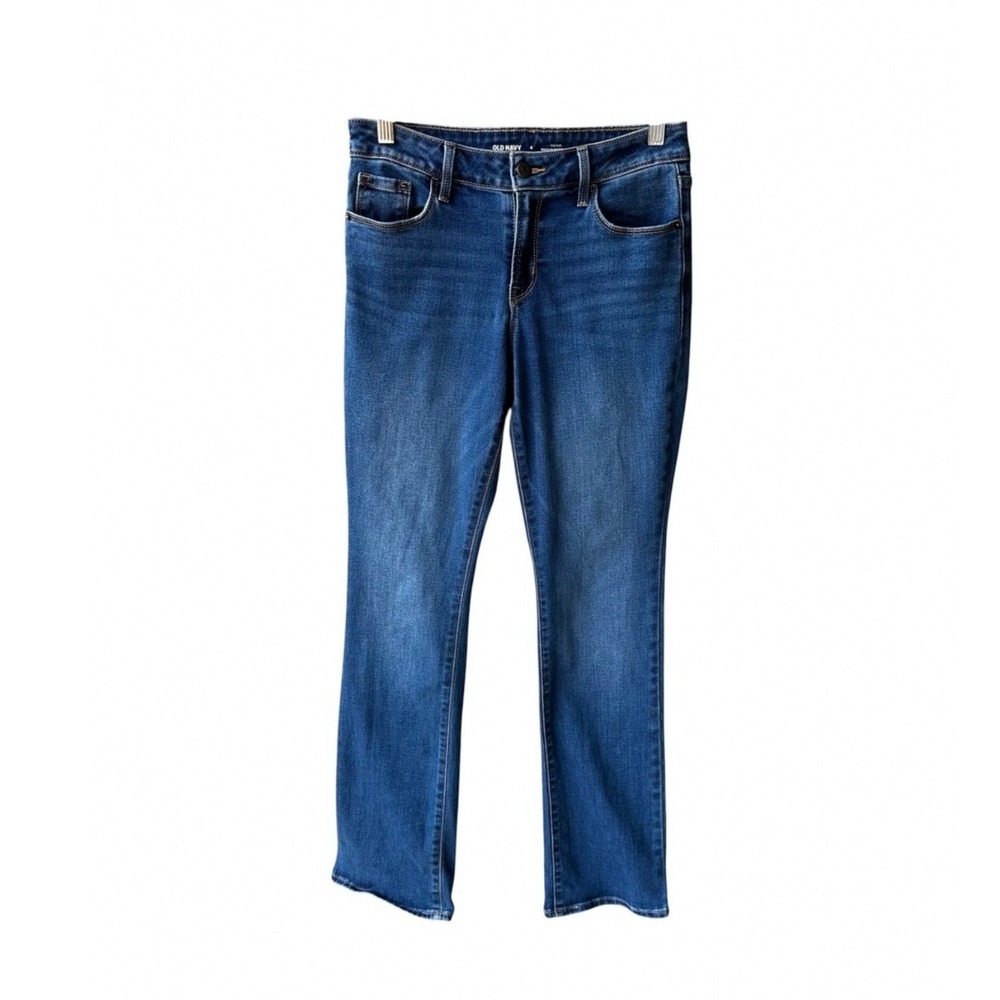 Old Navy Jeans Pants Kicker Boot Cut Mid Rise Sycamore Dark Wash 449995 Size 4
